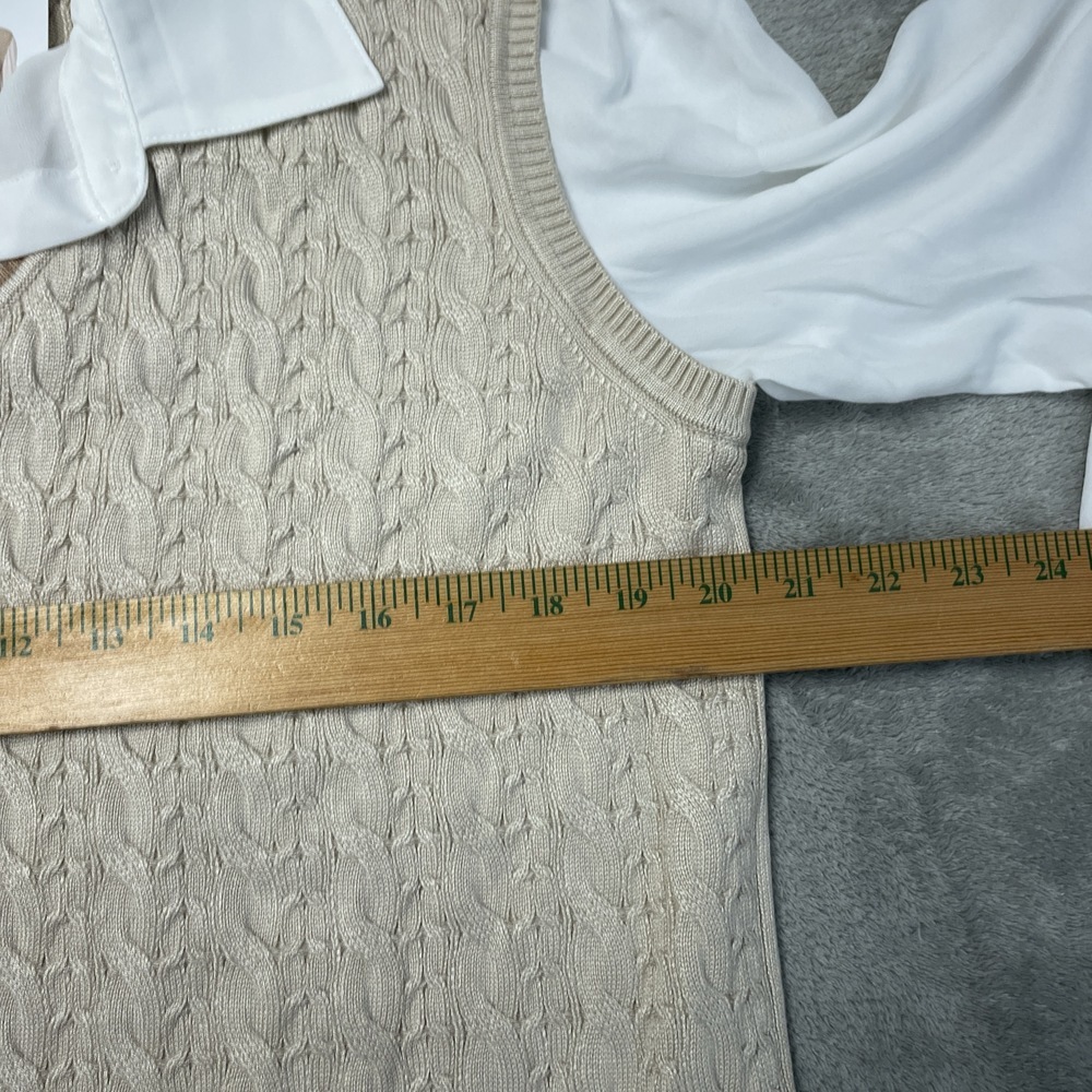 Adrianna Papell Women's M Vest Cream Viscose Blend H0123 - Picture 5 of 9